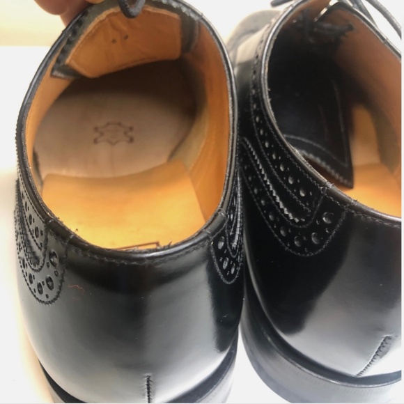 Style 202 B, Blk Polished Leather Brogue Shoes | UK 9 | US 10 | - Picture 7 of 15